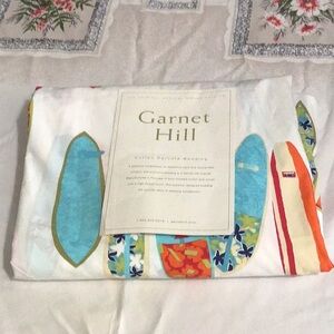 Garnet Hill NEW Surfboard Cotton TWIN Duvet Cover